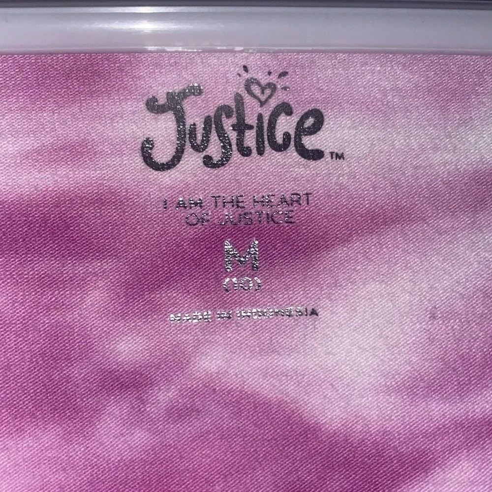 Justice Girls Tie Dye Ruffle Hem Long Sleeve Dress Size 10